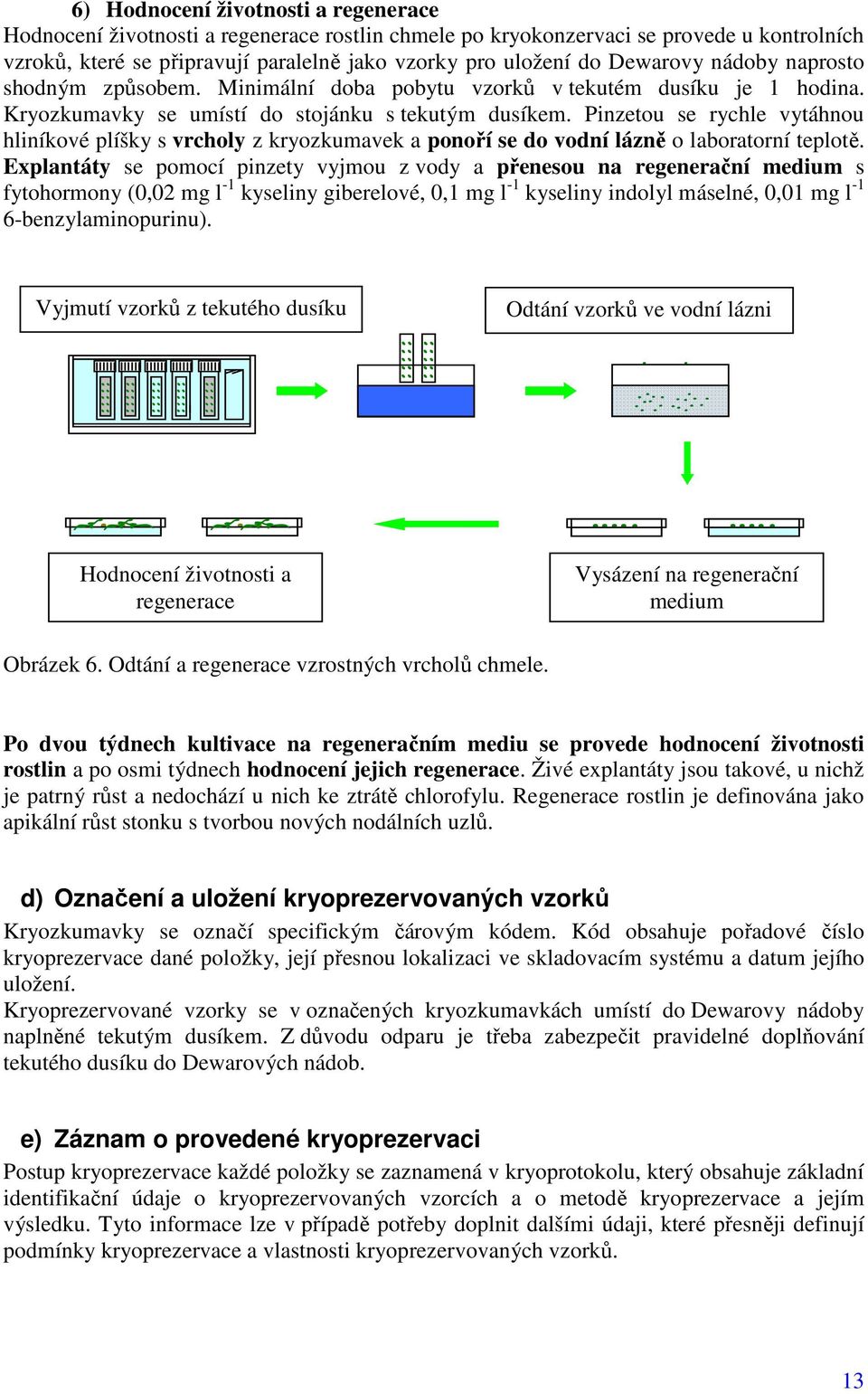 Pinzetou se rychle vytáhnou hliníkové plíšky s vrcholy z kryozkumavek a ponoří se do vodní lázně o laboratorní teplotě.