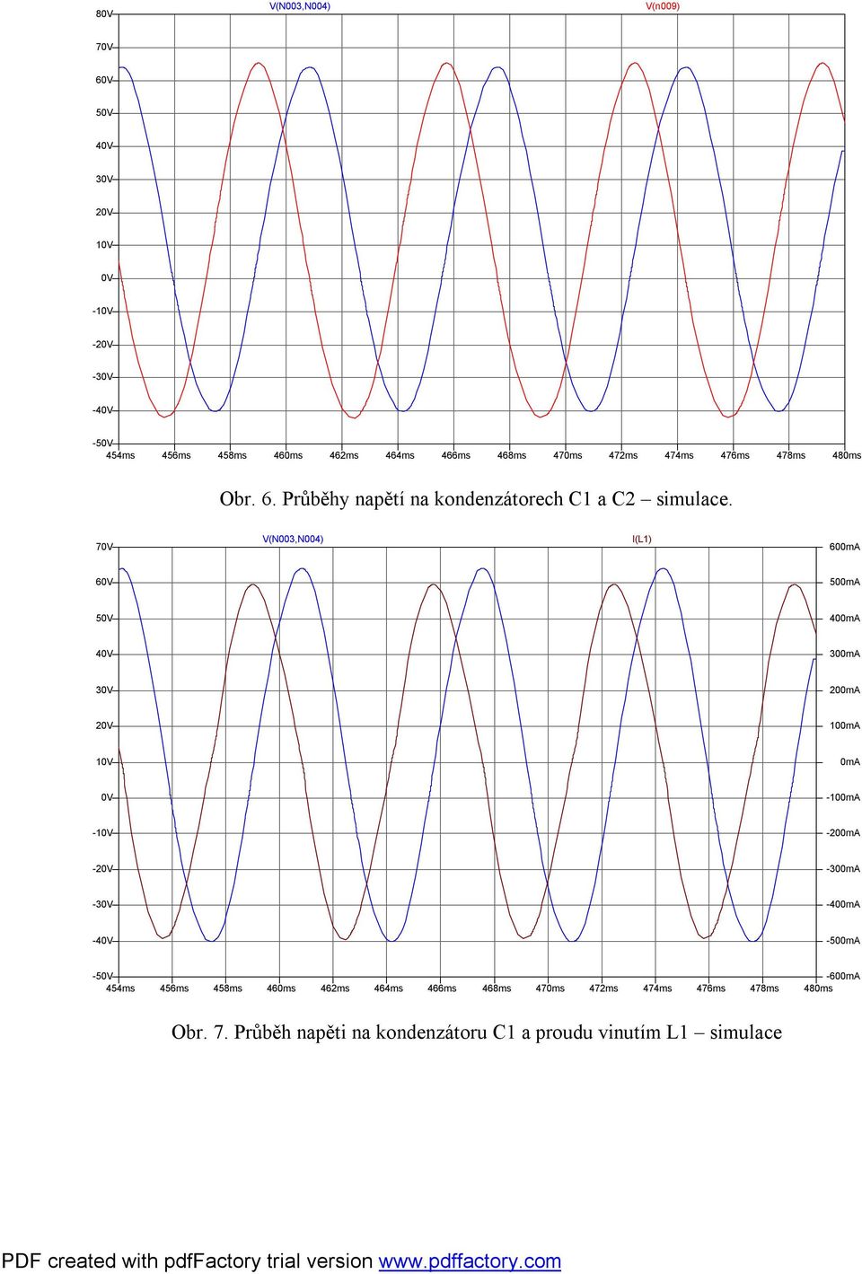 70V V(N003,N004) I(L1) 60 60V 50V 40V 30 30V 20V 10V 0V -10V - -20V -30V - -40V - -50V -60 454ms 456ms 458ms 460ms