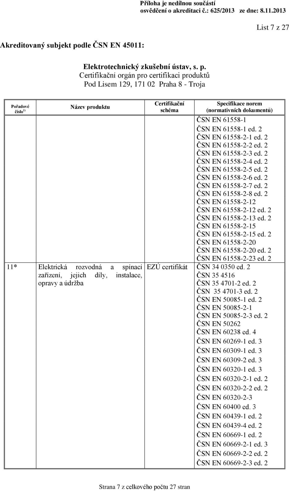 2 ČSN EN 61558-2-12 ČSN EN 61558-2-12 ed. 2 ČSN EN 61558-2-13 ed. 2 ČSN EN 61558-2-15 ČSN EN 61558-2-15 ed. 2 ČSN EN 61558-2-20 ČSN EN 61558-2-20 ed. 2 ČSN EN 61558-2-23 ed.