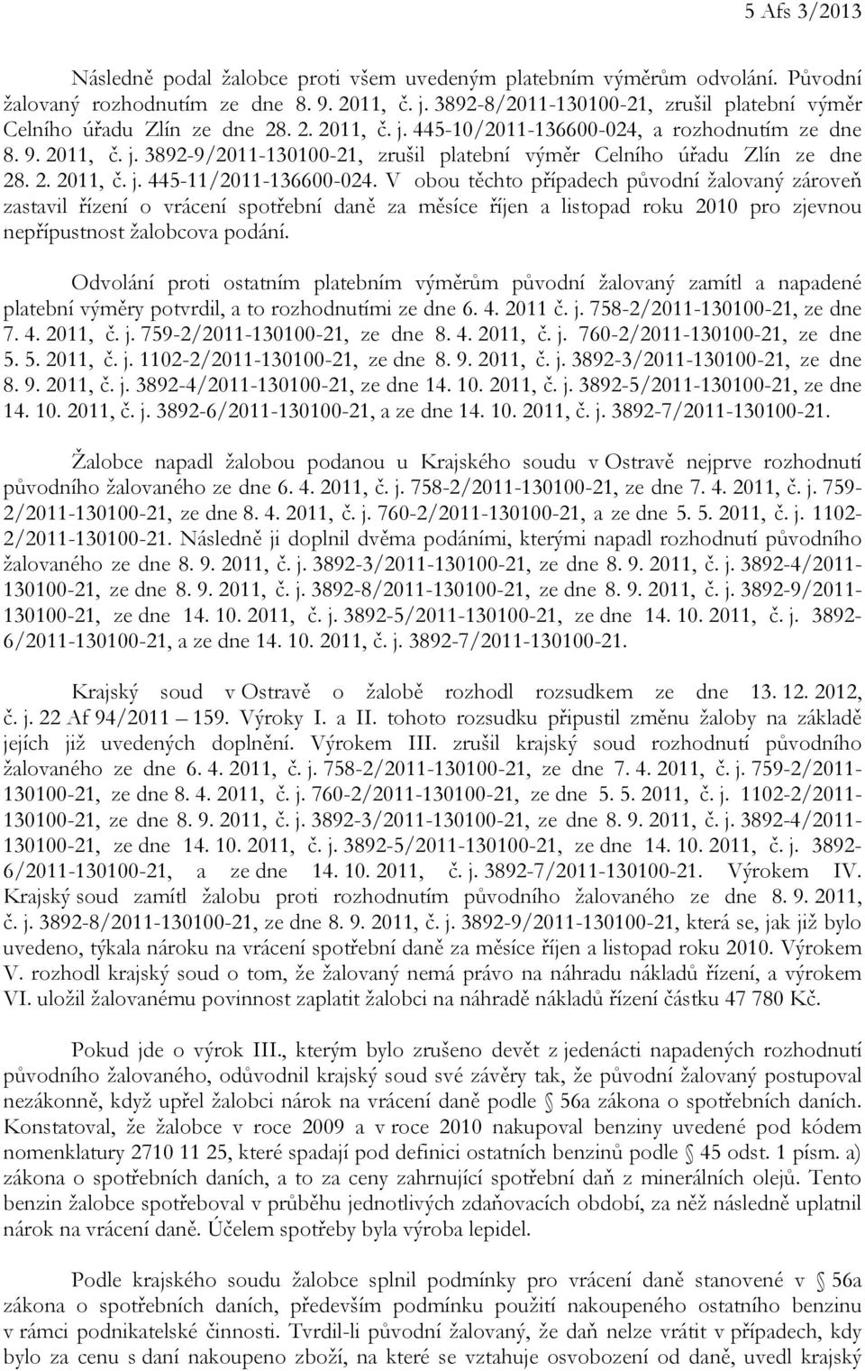 2. 2011, č. j. 445-11/2011-136600-024.