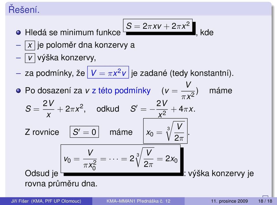 2 v je zadané (tedy konstantní).