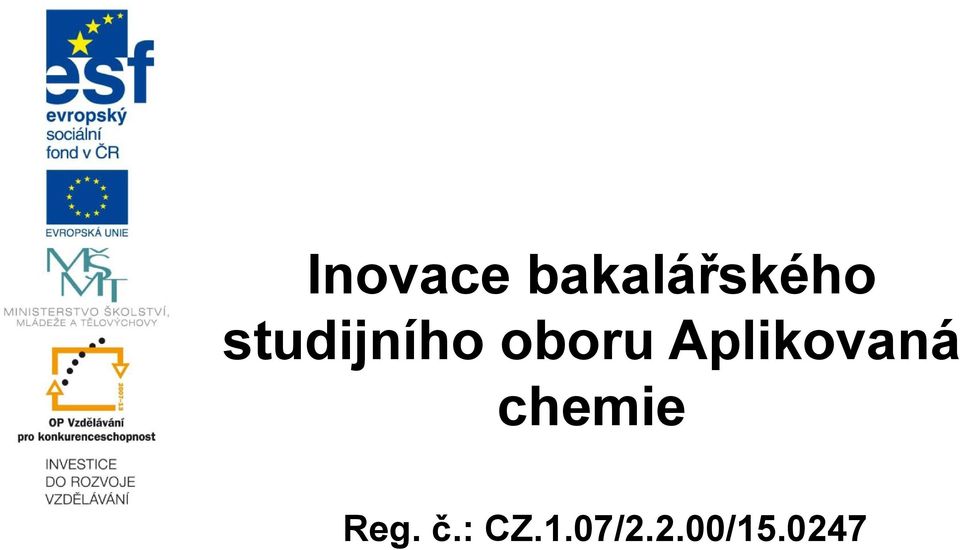 Aplikovaná chemie Reg.