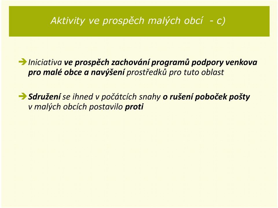 a navýšení prostředků pro tuto oblast Sdruženíse ihned