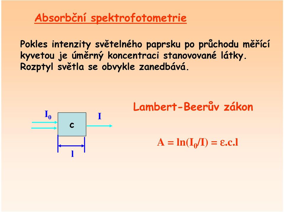 koncentraci stanovované látky.