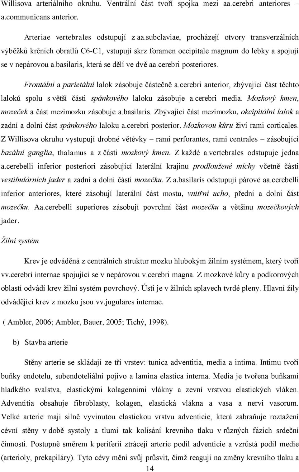 cerebri posteriores. Frontální a parietální lalok zásobuje částečně a.cerebri anterior, zbývající část těchto laloků spolu s větší části spánkového laloku zásobuje a.cerebri media.