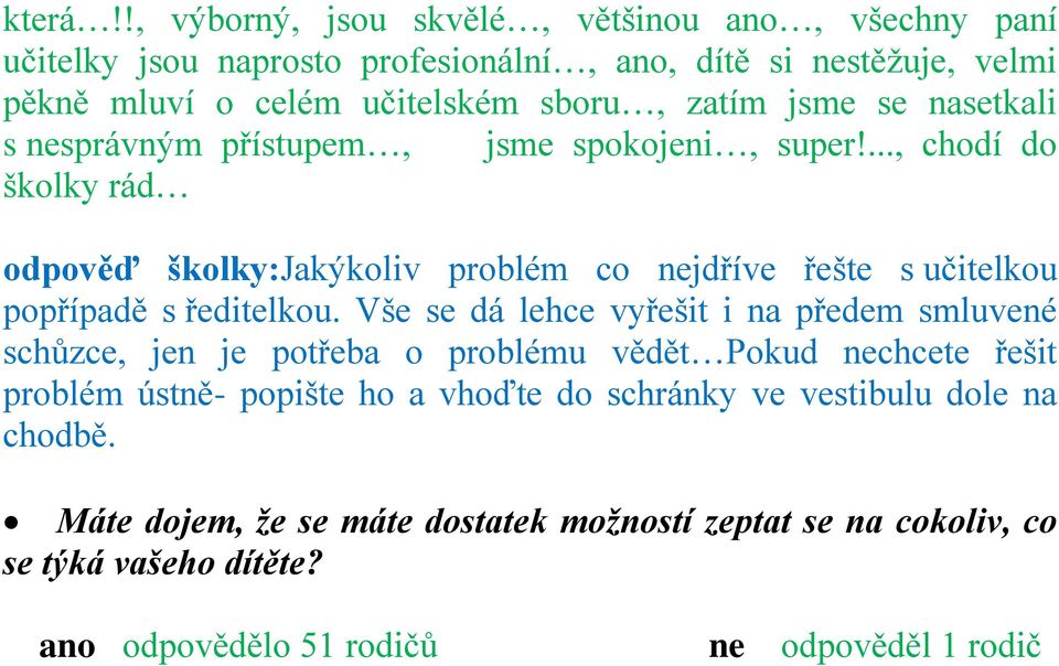 jsme se nasetkali s nesprávným přístupem, jsme spokojeni, super!