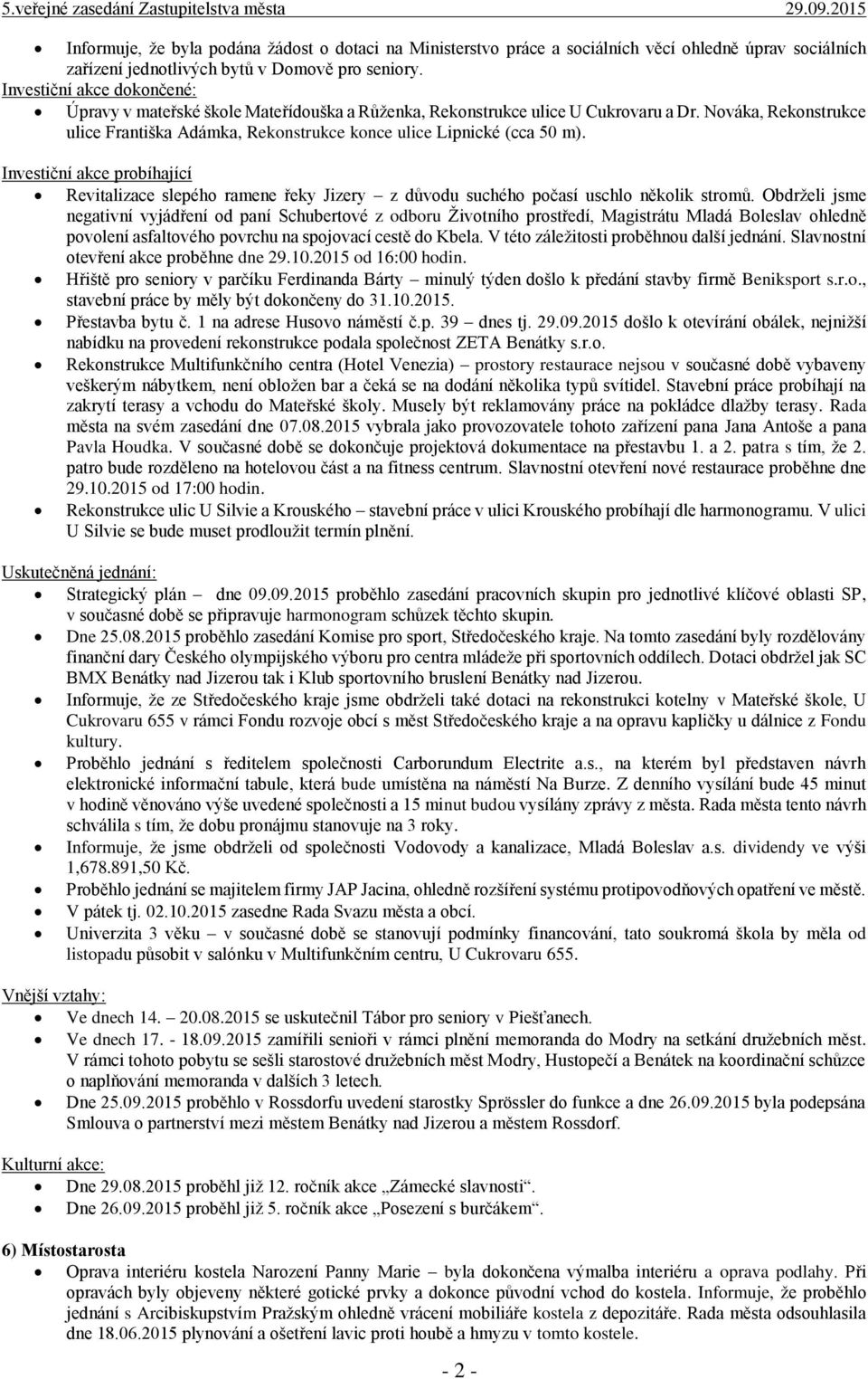 Nováka, Rekonstrukce ulice Františka Adámka, Rekonstrukce konce ulice Lipnické (cca 50 m).