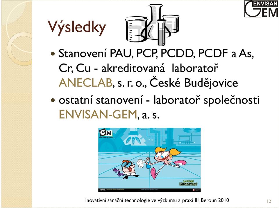 , České Budějovice ostatní stanovení - laboratoř společnosti