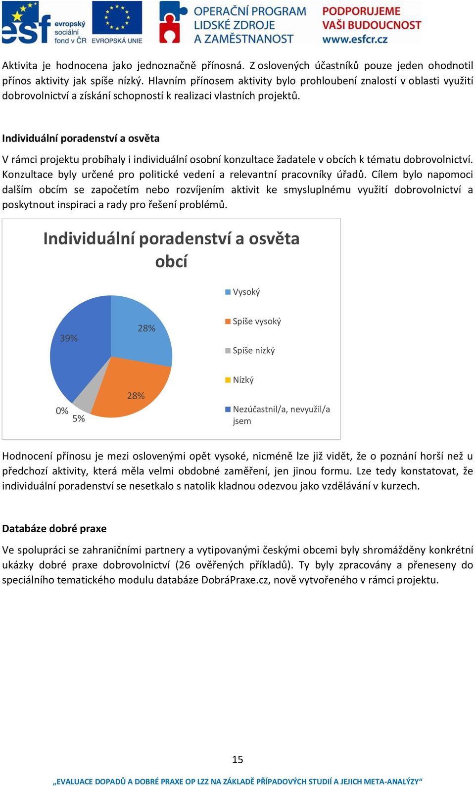 I dividuál í porade ství a osvěta V rá i projektu pro íhal i i di iduál í oso í ko zulta e žadatele o í h k té atu do ro ol i t í. Ko zulta e l urče é pro politi ké ede í a rele a t í pra o ík úřadů.