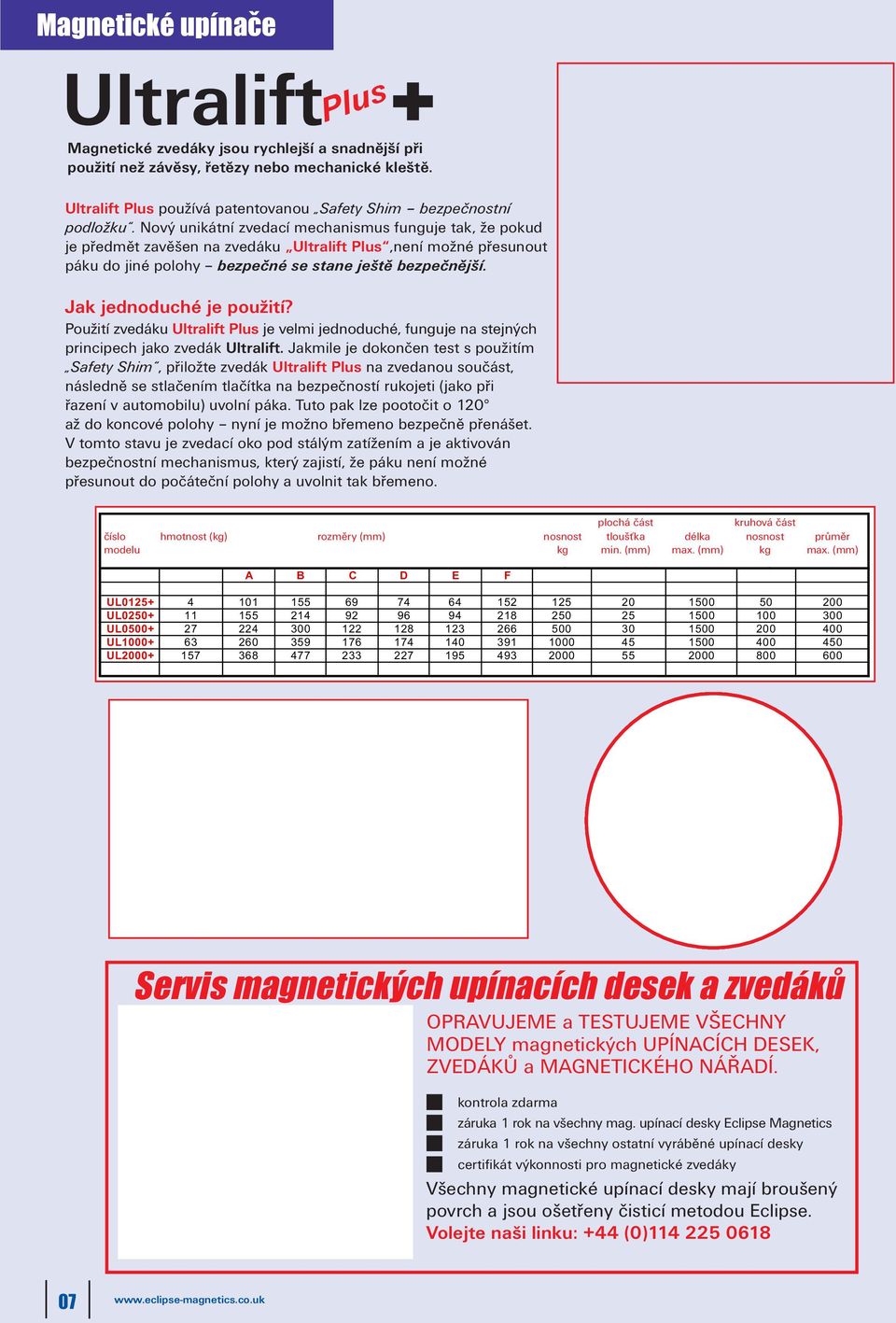 Nový unikátní zvedací mechanismus funguje tak, že pokud je předmět zavěšen na zvedáku Ultralift Plus,není možné přesunout páku do jiné polohy bezpečné se stane ještě bezpečnější.