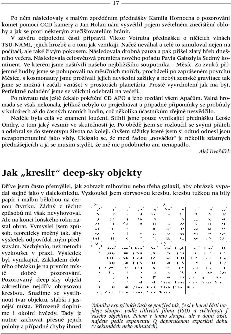 NaãeÏ neváhal a celé to simuloval nejen na poãítaãi, ale také Ïiv m pokusem. Následovala drobná pauza a pak pfii el zlat hfieb dne - ního veãera.