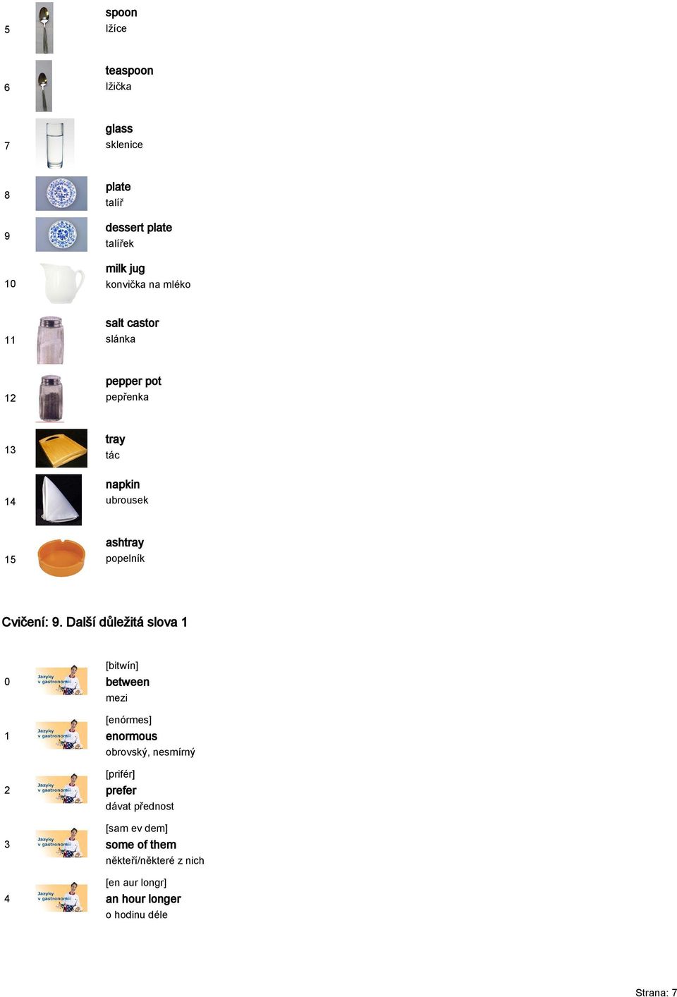 Další důležitá slova [bitwín] between mezi [enórmes] enormous obrovský, nesmírný [prifér] prefer