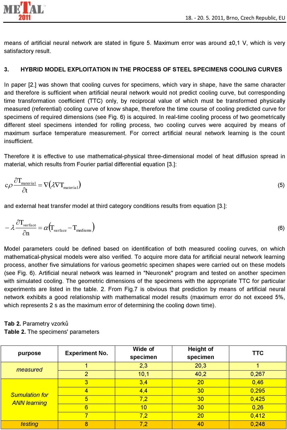 ] was shown that cooling curves for specimens, which vary in shape, have the same character and therefore is sufficient when artificial neural network would not predict cooling curve, but