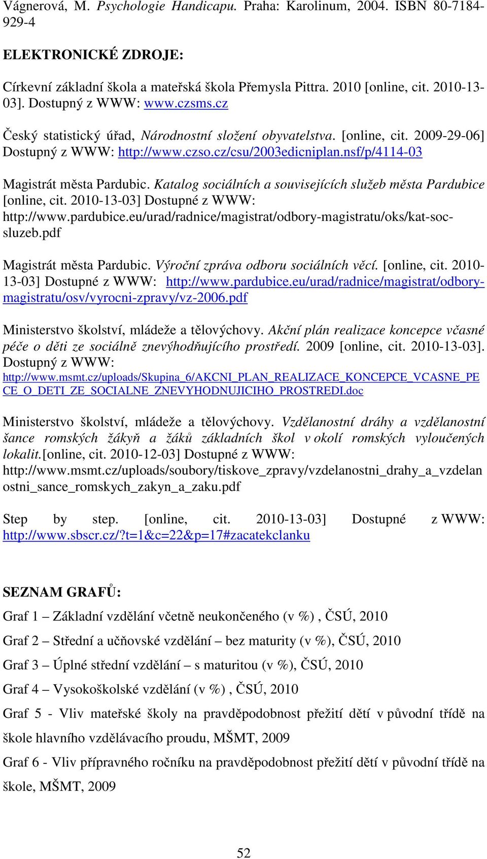 nsf/p/4114-03 Magistrát města Pardubic. Katalog sociálních a souvisejících služeb města Pardubice [online, cit. 2010-13-03] Dostupné z WWW: http://www.pardubice.