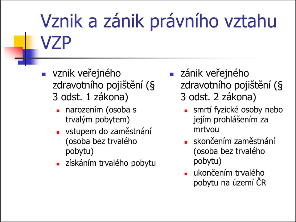 trvalého pobytu zánik veřejného zdravotního pojištění ( 3 odst.