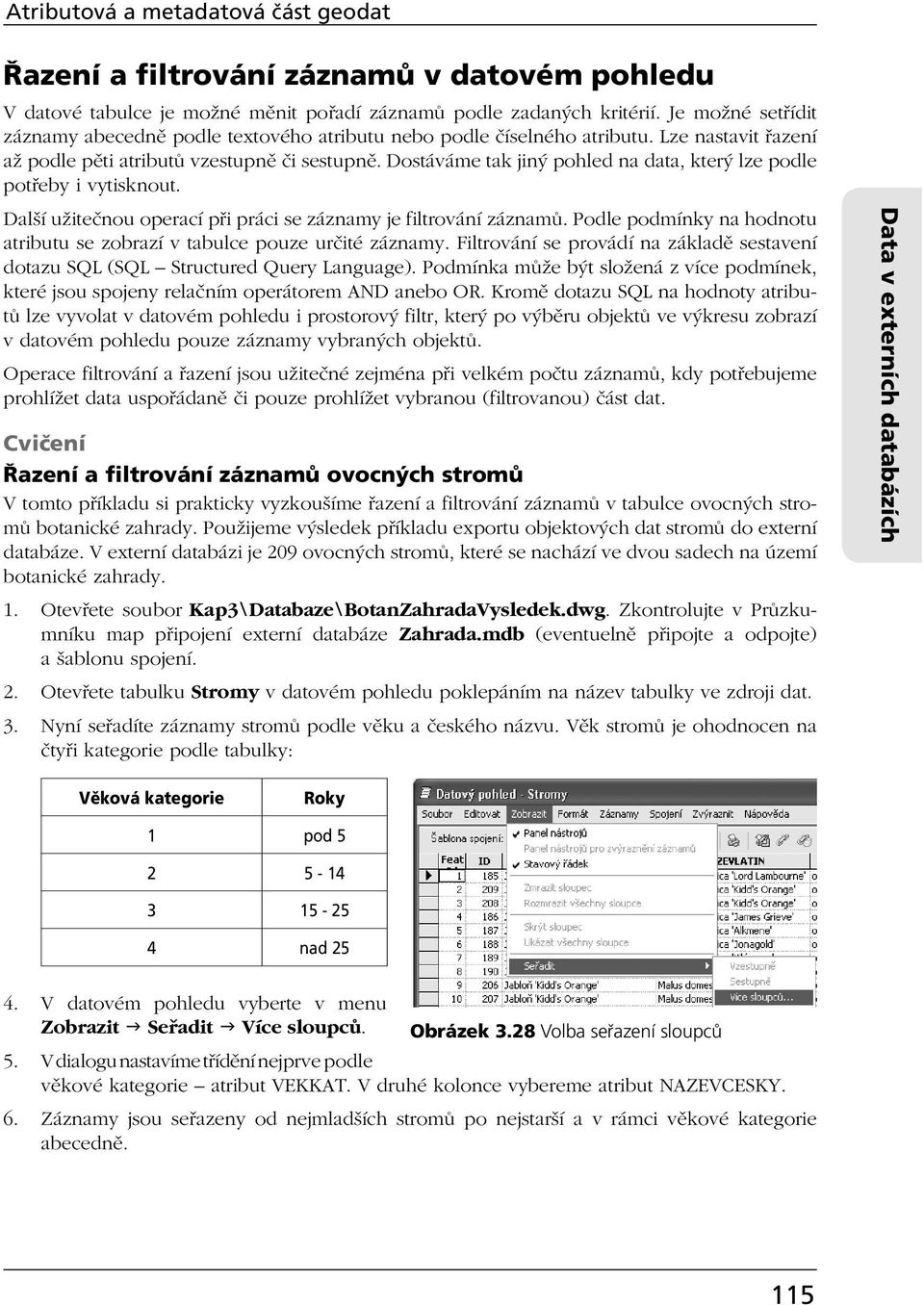 Dostáváme tak jiný pohled na data, který lze podle potřeby i vytisknout. Další užitečnou operací při práci se záznamy je filtrování záznamů.