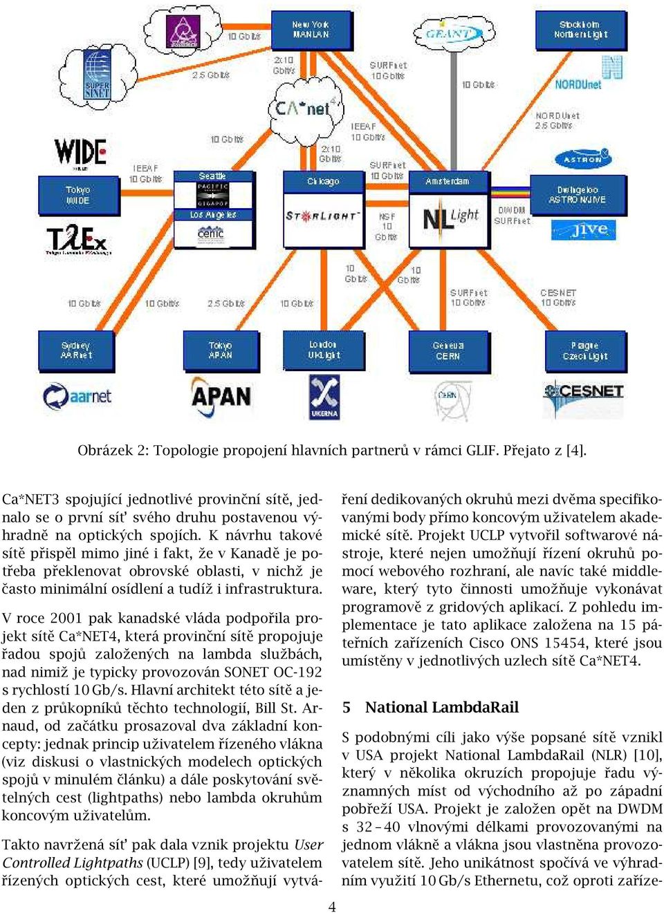 V roce 2001 pak kanadské vláda podpořila projekt sítě Ca*NET4, která provinční sítě propojuje řadou spojů založených na lambda službách, nad nimiž je typicky provozován SONET OC-192 s rychlostí 10