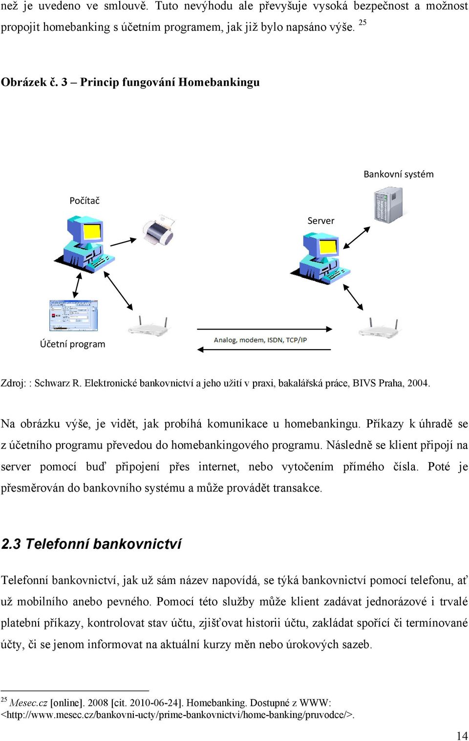 Na obrázku výše, je vidět, jak probíhá komunikace u homebankingu. Příkazy k úhradě se z účetního programu převedou do homebankingového programu.