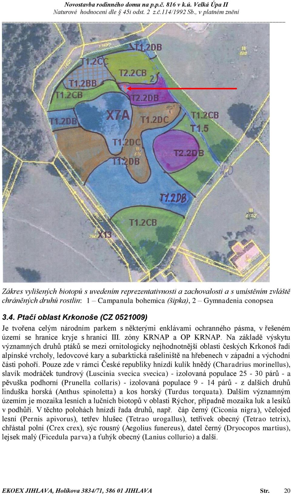 Na základě výskytu významných druhů ptáků se mezi ornitologicky nejhodnotnější oblasti českých Krkonoš řadí alpínské vrcholy, ledovcové kary a subarktická rašeliniště na hřebenech v západní a