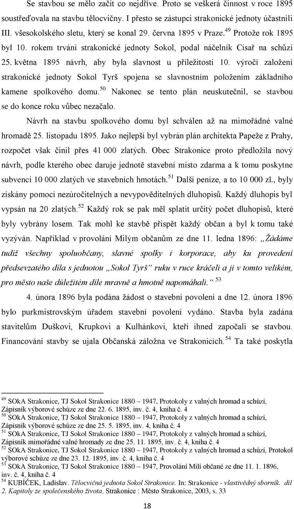 května 1895 návrh, aby byla slavnost u příležitosti 10. výročí založení strakonické jednoty Sokol Tyrš spojena se slavnostním položením základního kamene spolkového domu.