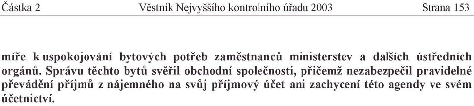 Správu těchto bytů svěřil obchodní společnosti, přičemž nezabezpečil pravidelné