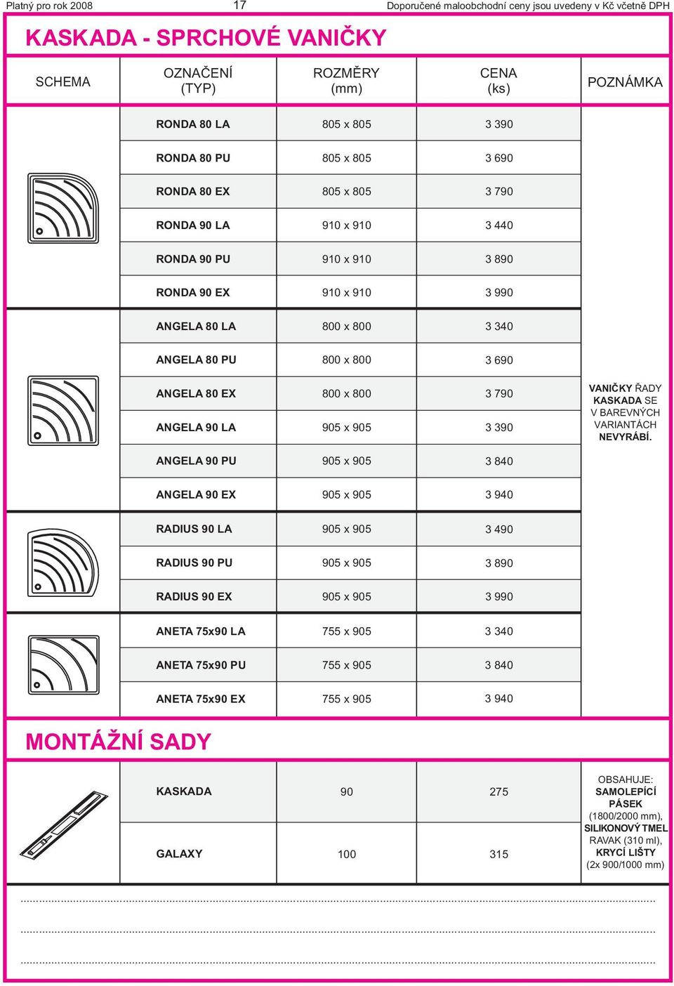 ANGEA 90 PU 905 905 3 840 ANGEA 90 E 905 905 3 940 RADIUS 90 A 905 905 3 490 RADIUS 90 PU 905 905 3 890 RADIUS 90 E 905 905 3 990 ANETA 7590 A 755 905 3 340 ANETA 7590 PU 755