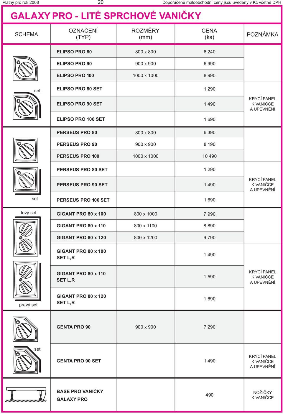 VANIÈCE A UPEVNÌNÍ set PERSEUS PRO 100 SET 1 690 levý set GIGANT PRO 80 100 800 1000 7 990 GIGANT PRO 80 110 800 1100 8 890 GIGANT PRO 80 120 800 1200 9 790 GIGANT PRO 80 100 SET,R 1 490 GIGANT PRO