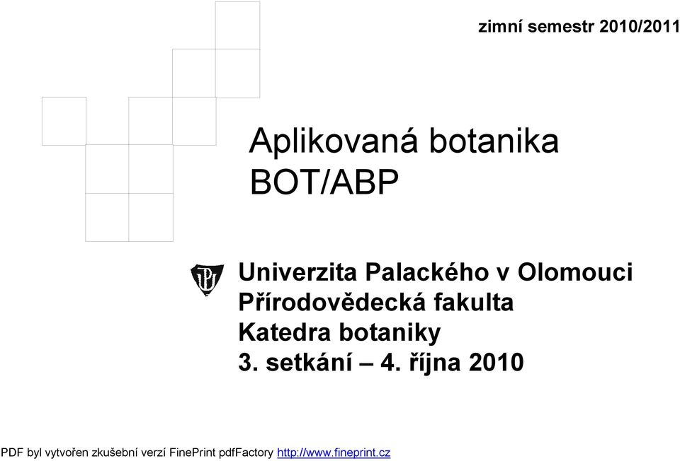 Palackého v Olomouci Přírodovědecká