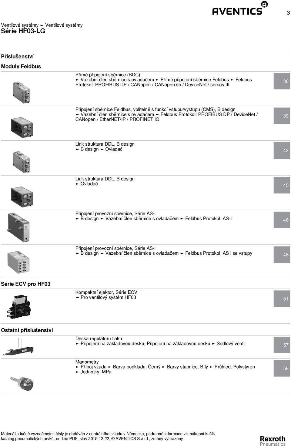 EtherNET/IP / PROFINET IO 9 Link struktura DDL, B design B design Ovladač 4 Link struktura DDL, B design Ovladač 45 Připojení provozní sběrnice, Série AS - i B design Vazební člen sběrnice s