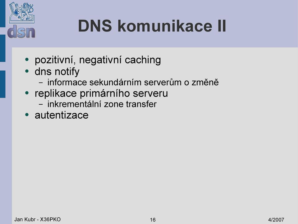 změně replikace primárního serveru inkrementální