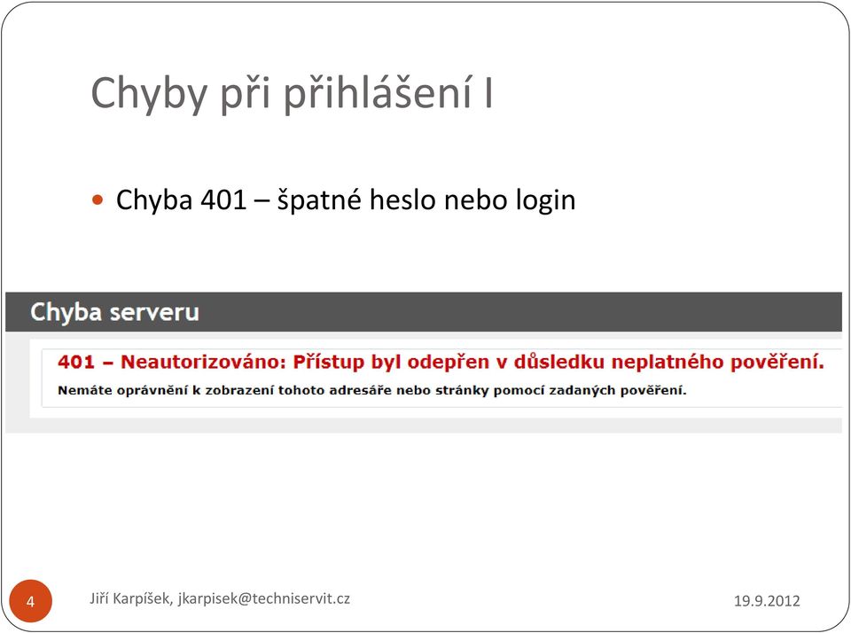 Chyba 401