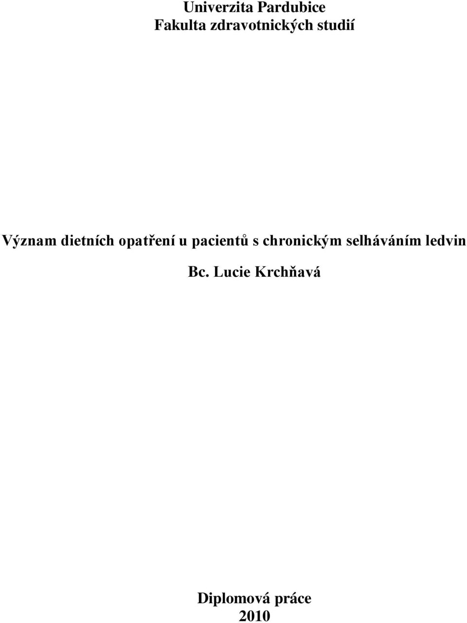 opatření u pacientů s chronickým