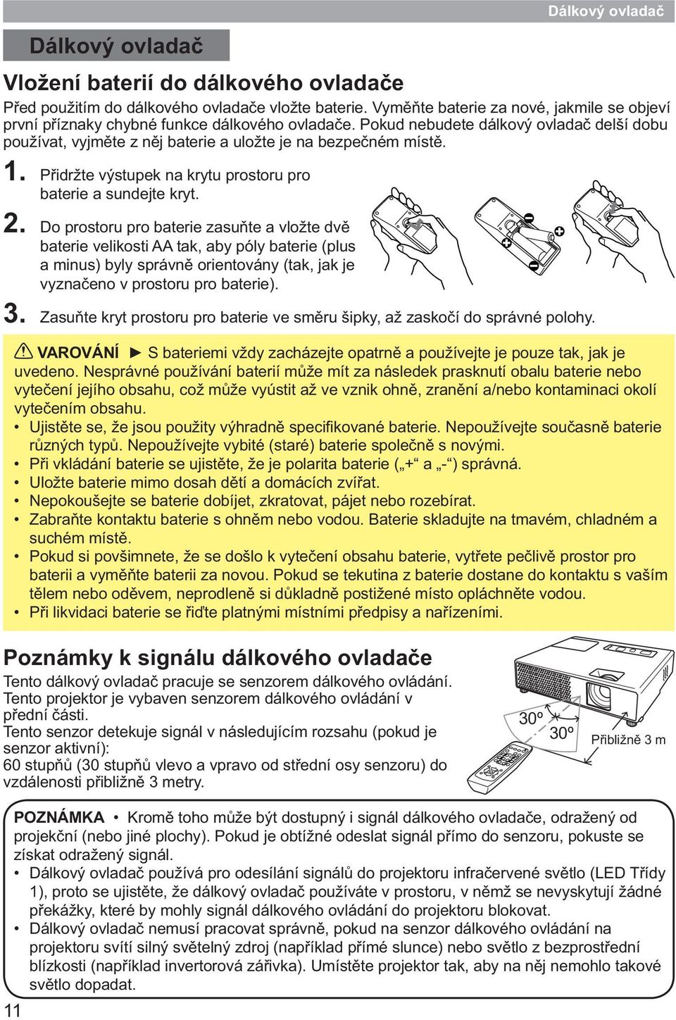 Přidržte výstupek na krytu prostoru pro baterie a sundejte kryt. 2.