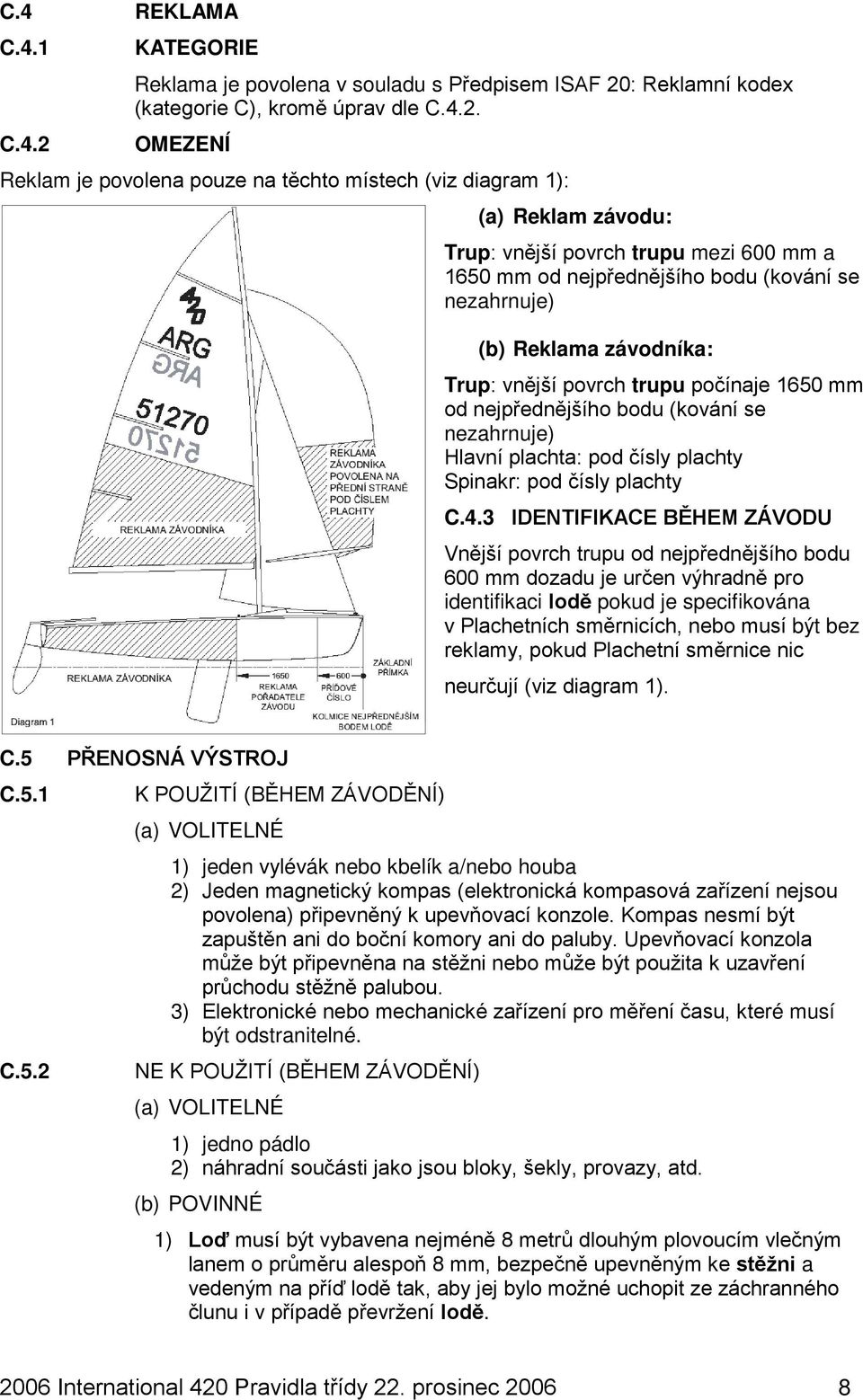 : Reklamní kodex (kategorie C), kromě úprav dle C.4.2.