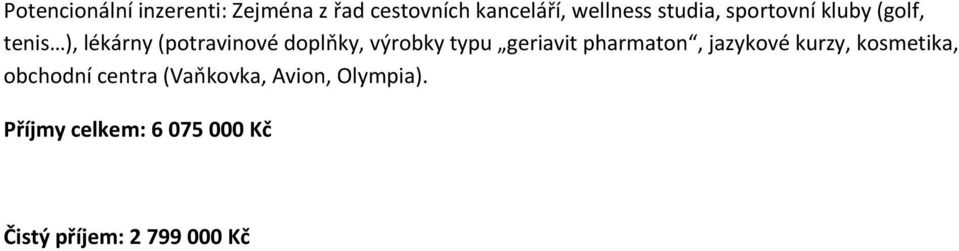 výrobky typu geriavit pharmaton, jazykové kurzy, kosmetika, obchodní