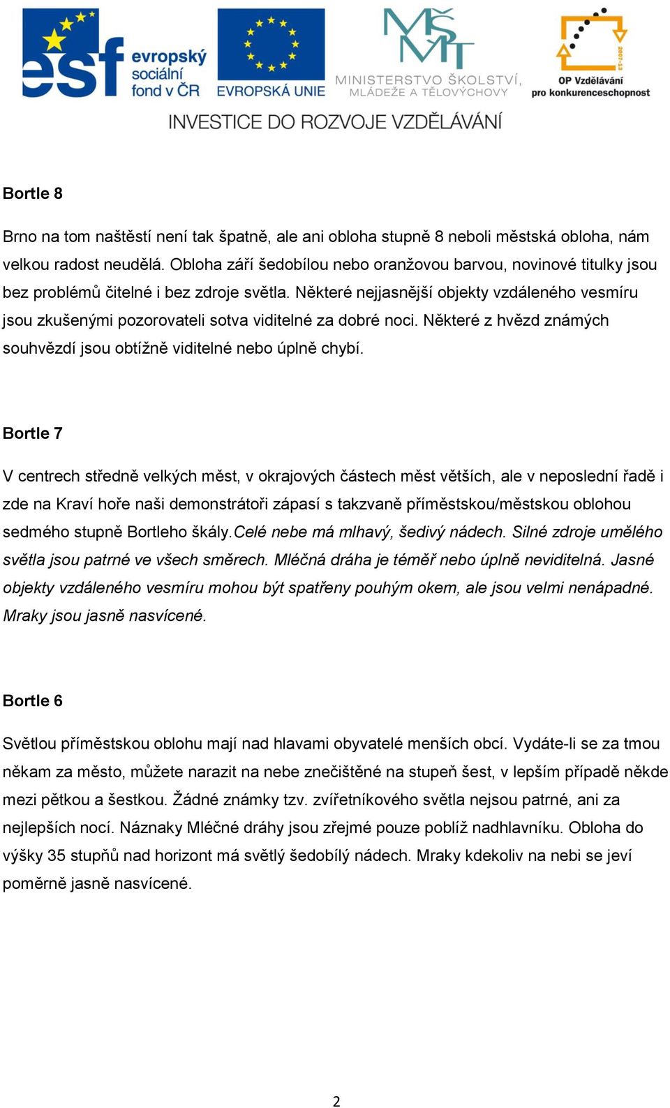 Některé nejjasnější objekty vzdáleného vesmíru jsou zkušenými pozorovateli sotva viditelné za dobré noci. Některé z hvězd známých souhvězdí jsou obtížně viditelné nebo úplně chybí.