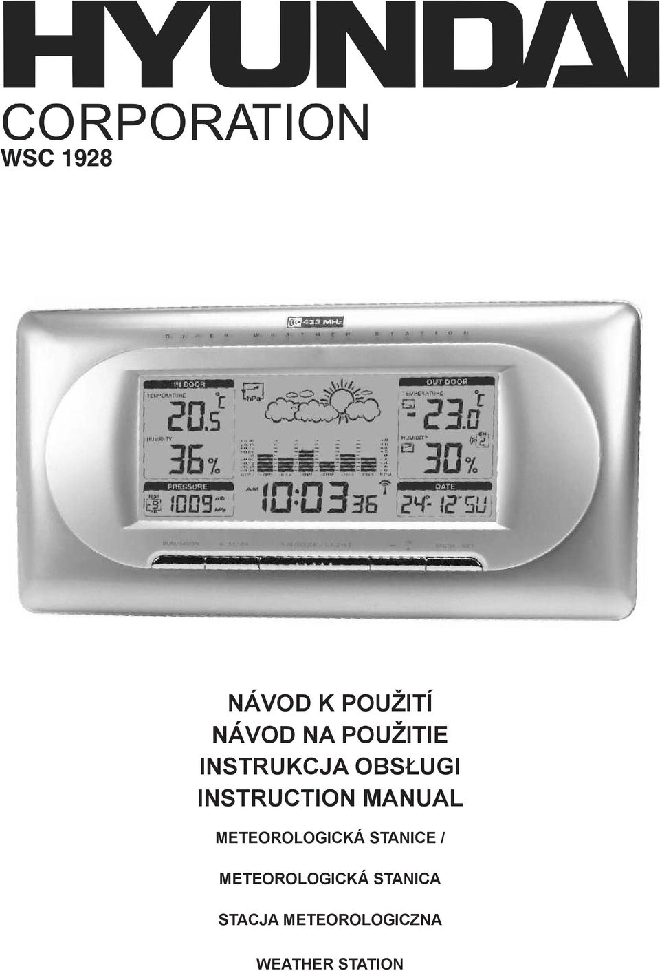 MANUAL METEOROLOGICKÁ STANICE /