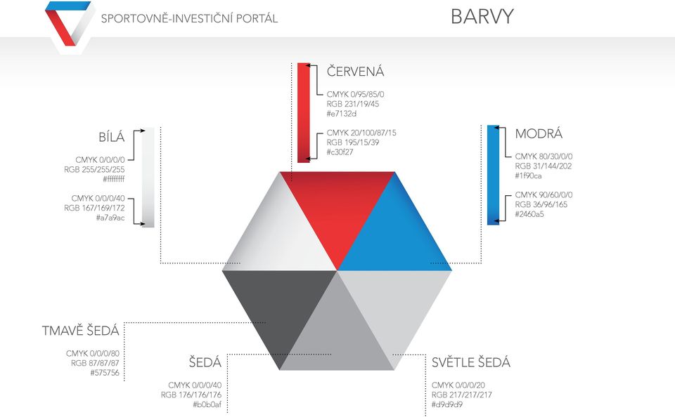 RGB 31/144/202 #1f90ca CMYK 90/60/0/0 RGB 36/96/165 #2460a5 TMAVĚ ŠEDÁ CMYK 0/0/0/80 RGB 87/87/87