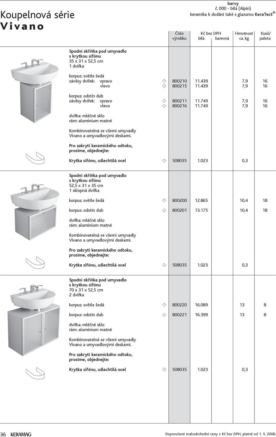 Pro zakrytí keramického odtoku, prosíme, objednejte: Krytka sifónu, ušlechtilá ocel 508035 1.