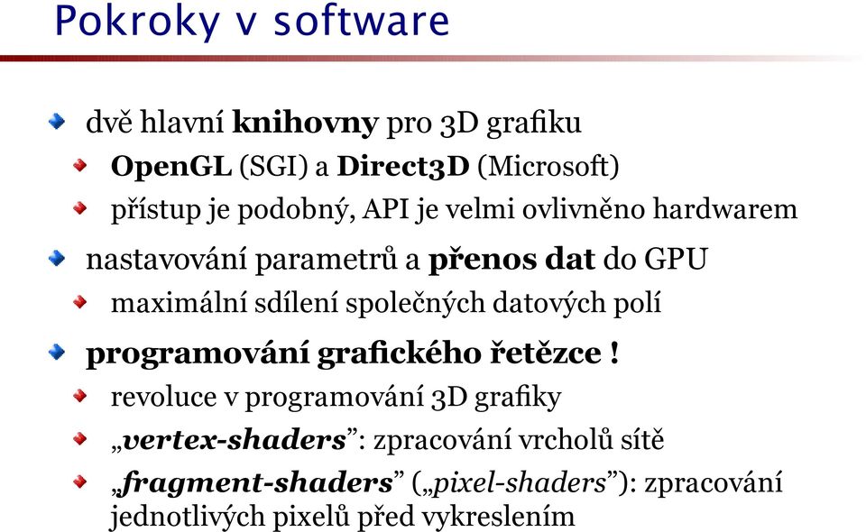 společných datových polí programování grafického řetězce!