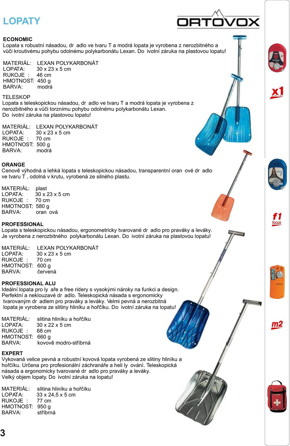 polykarbonátu Lexan. Doživotní záruka na plastovou lopatu!