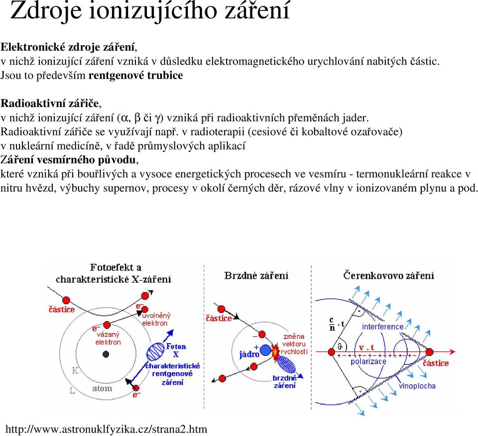 Radioaktivní zářiče se využívají např.