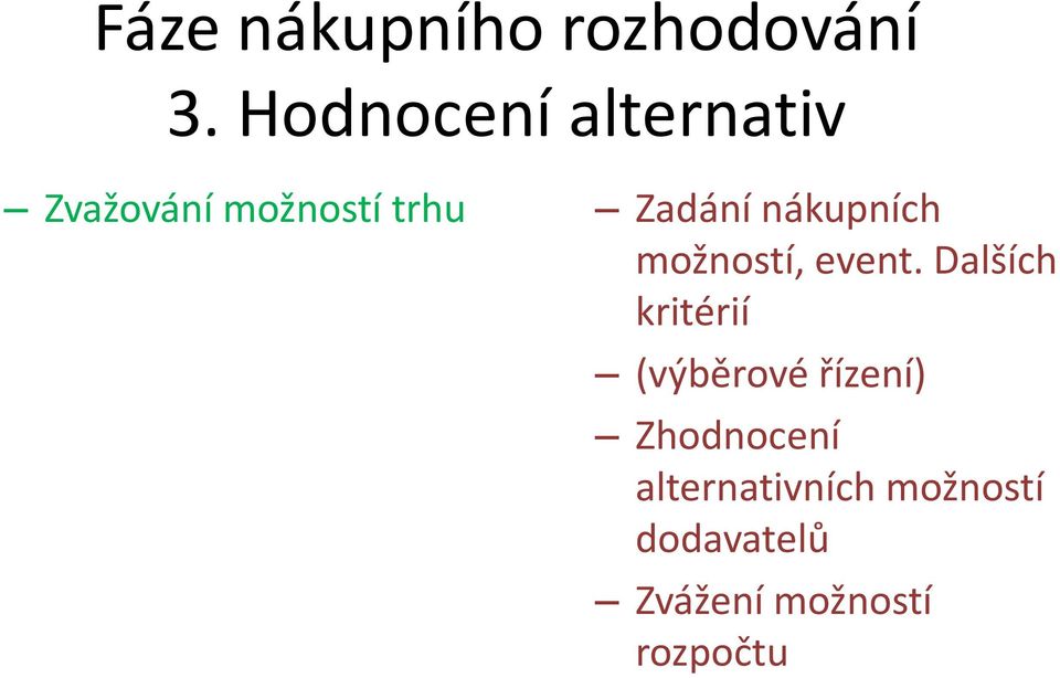 nákupních možností, event.