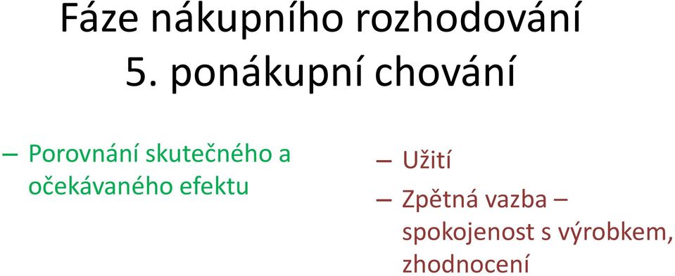 skutečného a očekávaného efektu