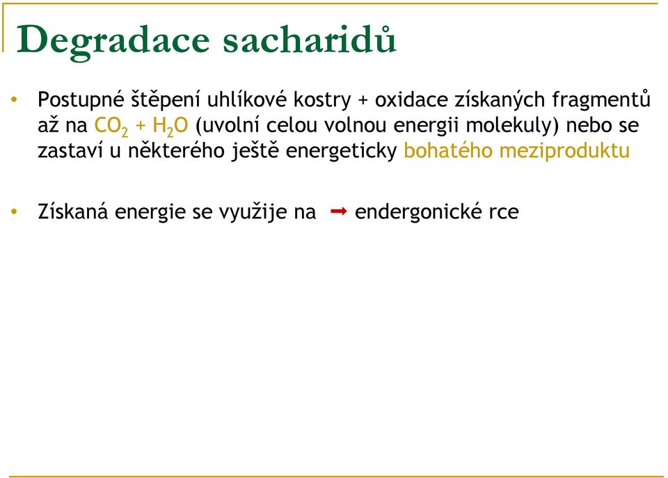 energii molekuly) nebo se zastaví u některého ještě energeticky