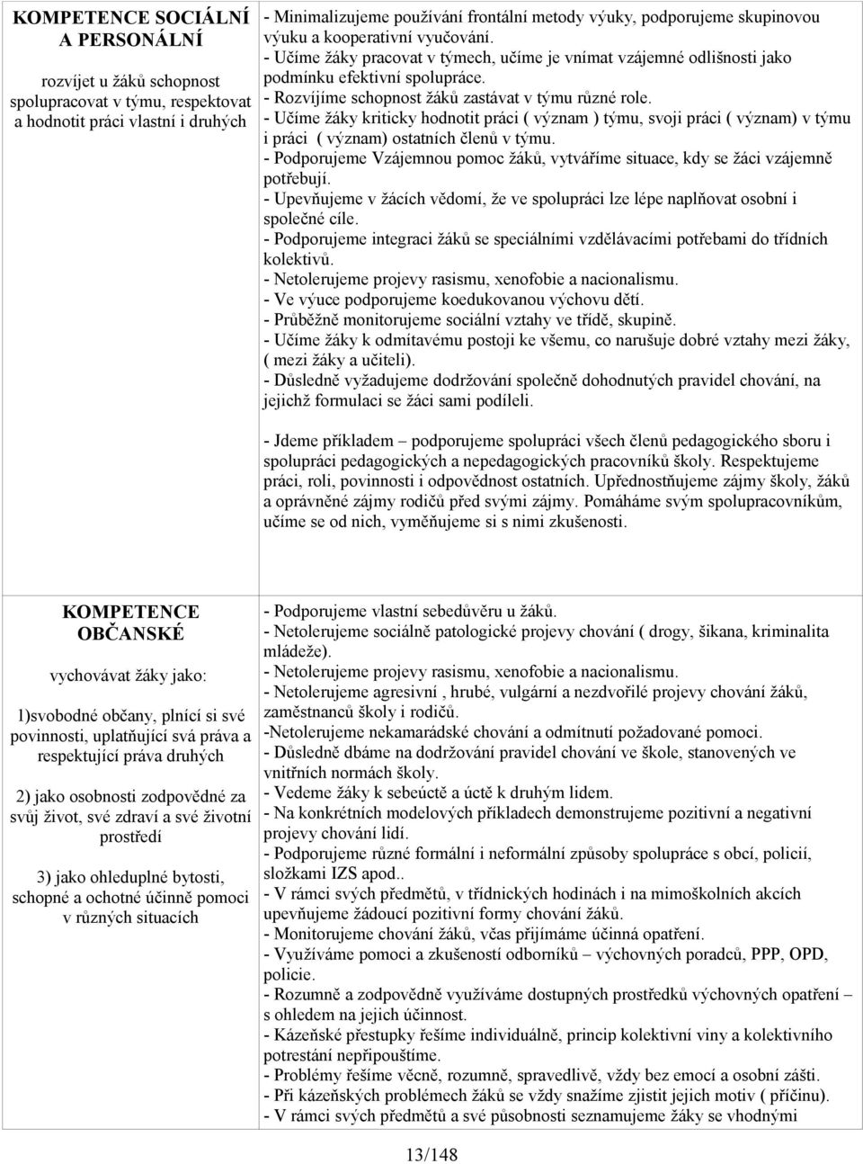 - Rozvíjíme schopnost žáků zastávat v týmu různé role. - Učíme žáky kriticky hodnotit práci ( význam ) týmu, svoji práci ( význam) v týmu i práci ( význam) ostatních členů v týmu.