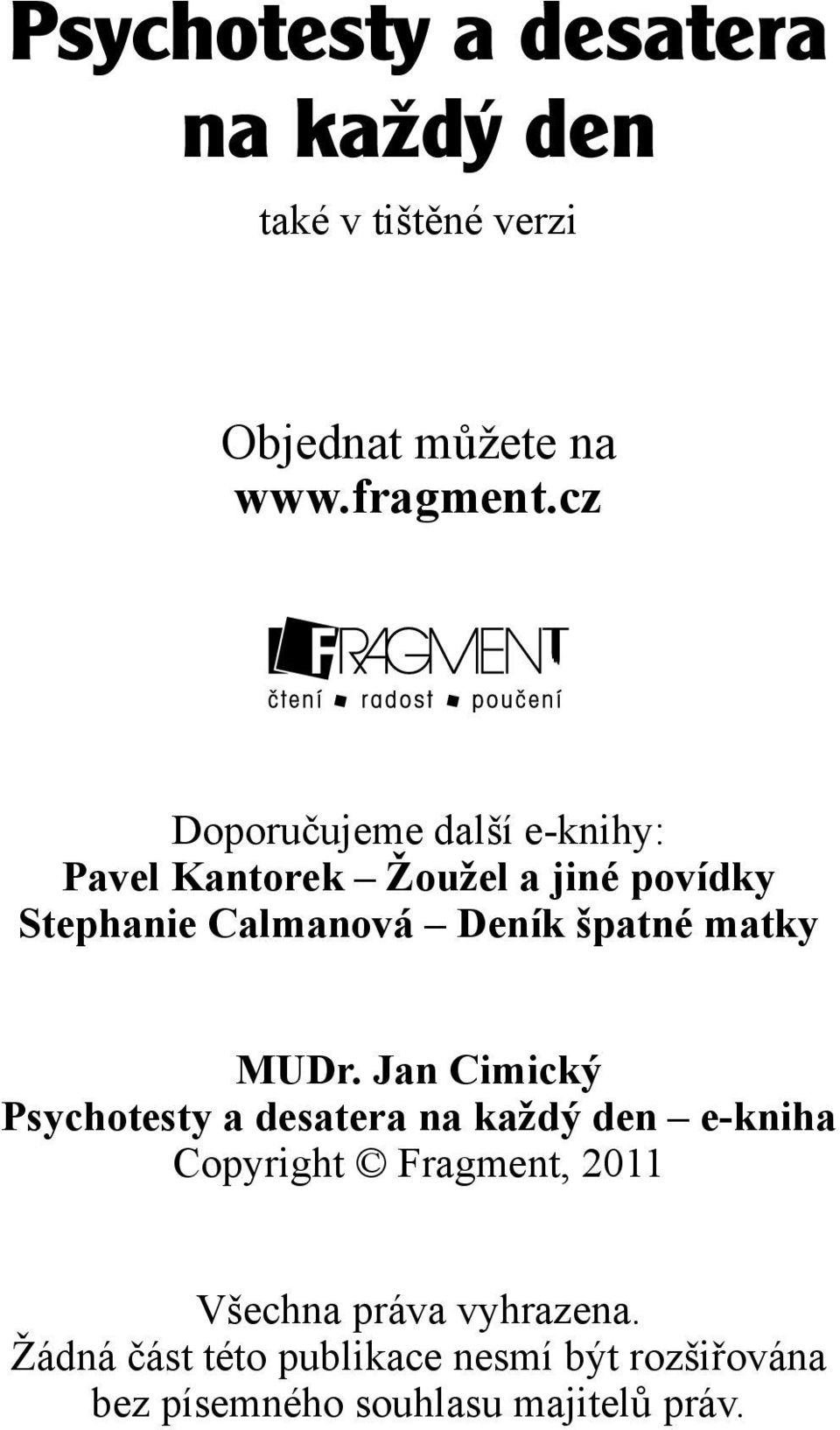 špatné matky MUDr.