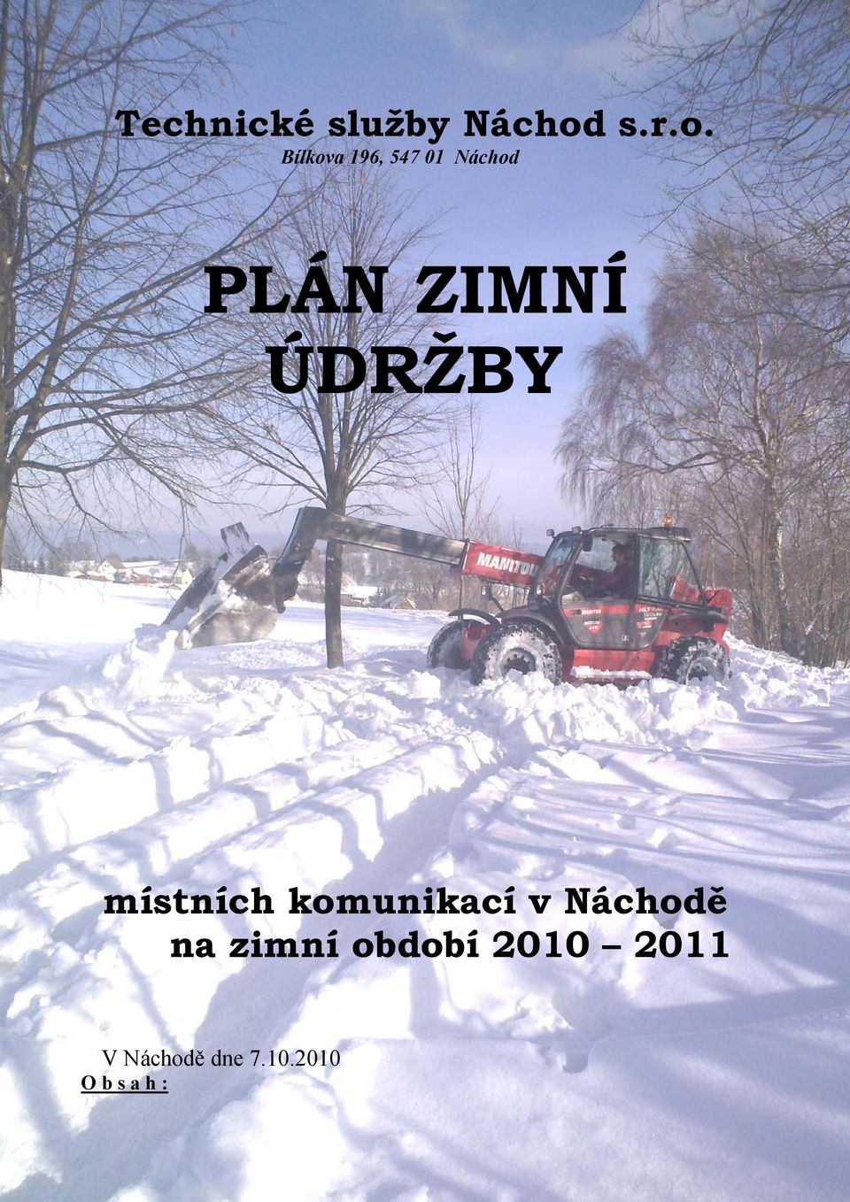 Bílkova 196, 547 01 Náchod PLÁN ZIMNÍ