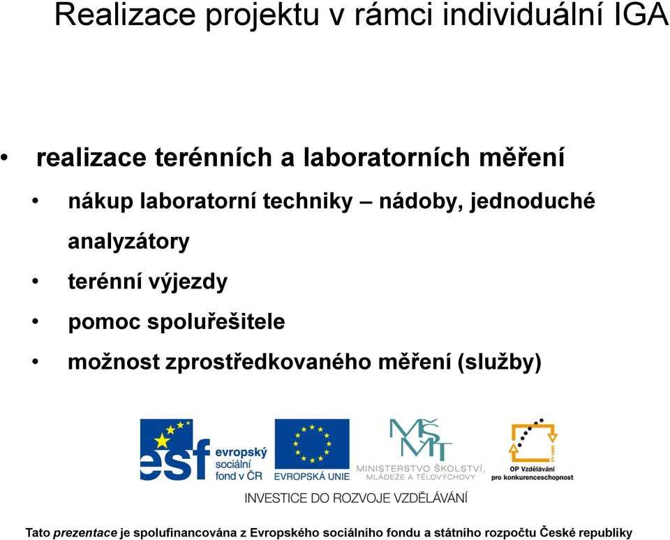 techniky nádoby, jednoduché analyzátory terénní výjezdy