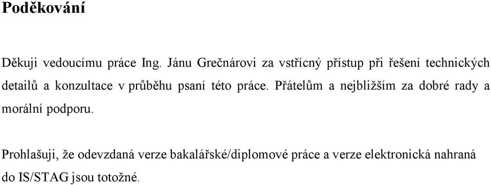 konzultace v průběhu psaní této práce.